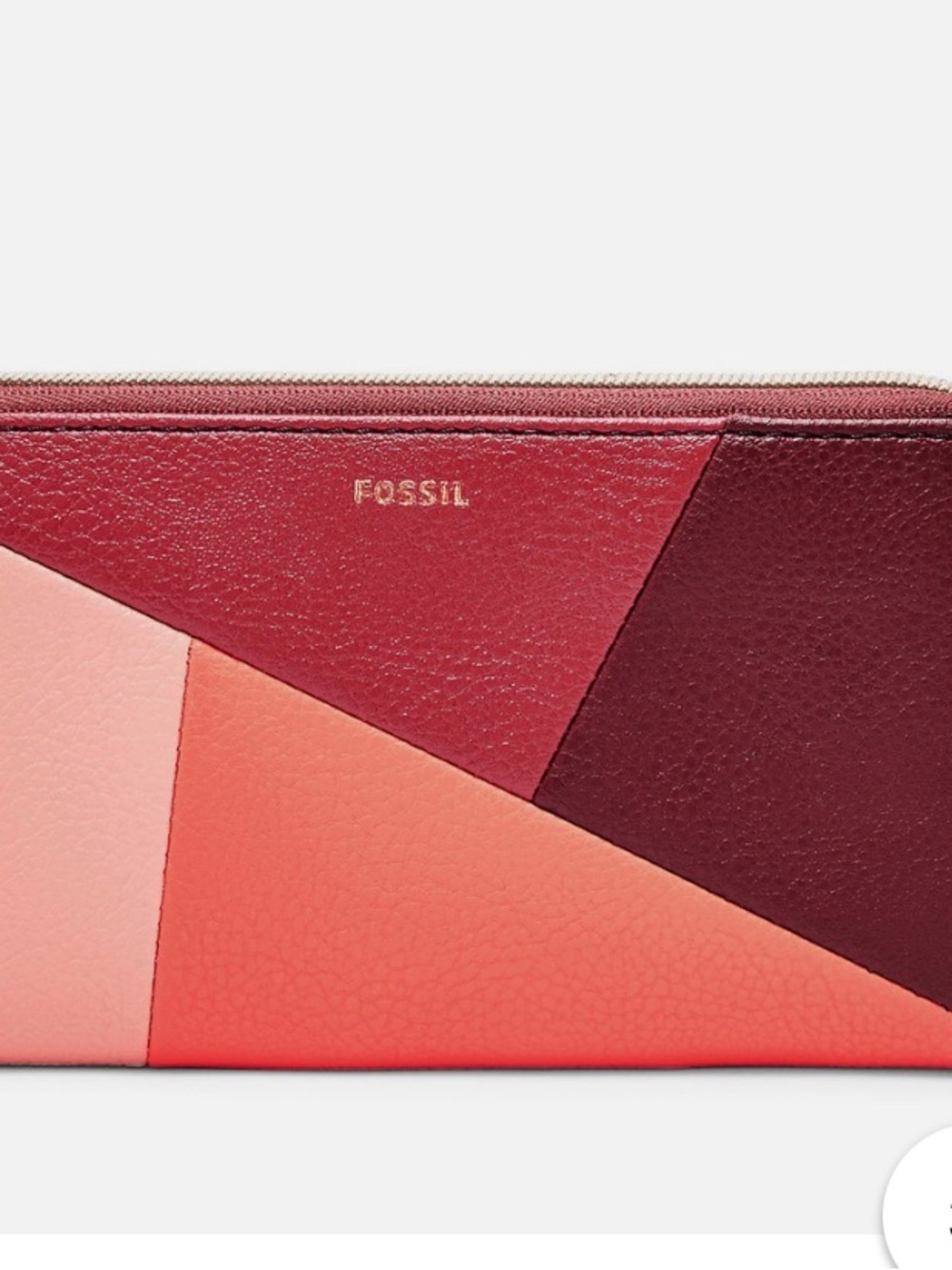 Fossil  Colorblock Zip Around Wallet